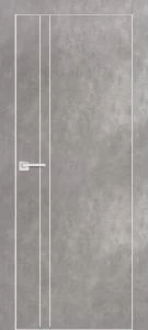 Межкомнатная дверь PX-20  AL кромка с 4-х ст. Серый бетон