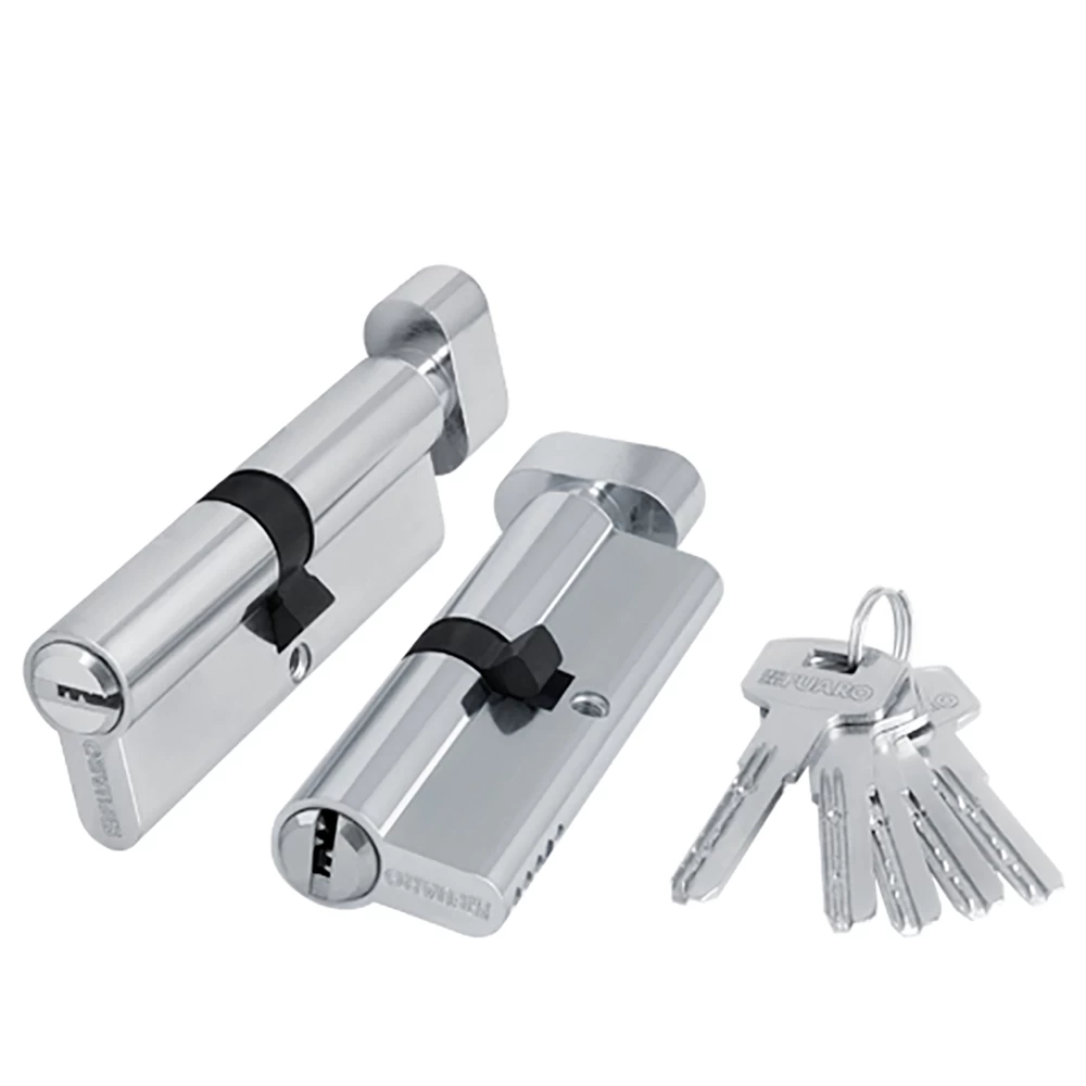 Фото Цилиндровый механизм (200 ZM/110)2000ZMKnob110(50+10+50) CP хром 5Key с вертушкой