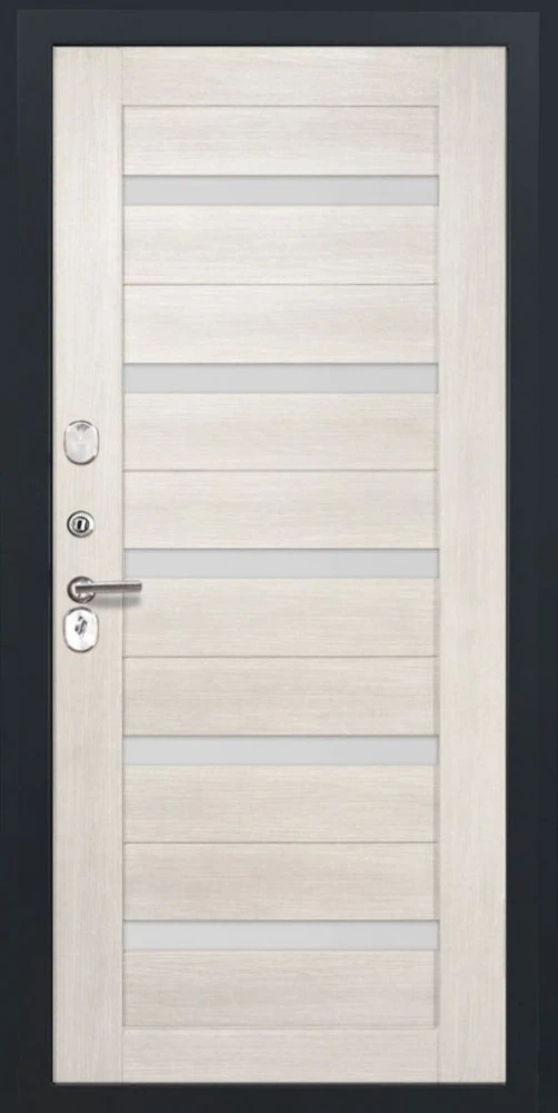 Входная дверь ДвериПРО Л-43 СБ-1 (ст. белое, 16мм, Беленый дуб) DPRO232669 внутренняя сторона