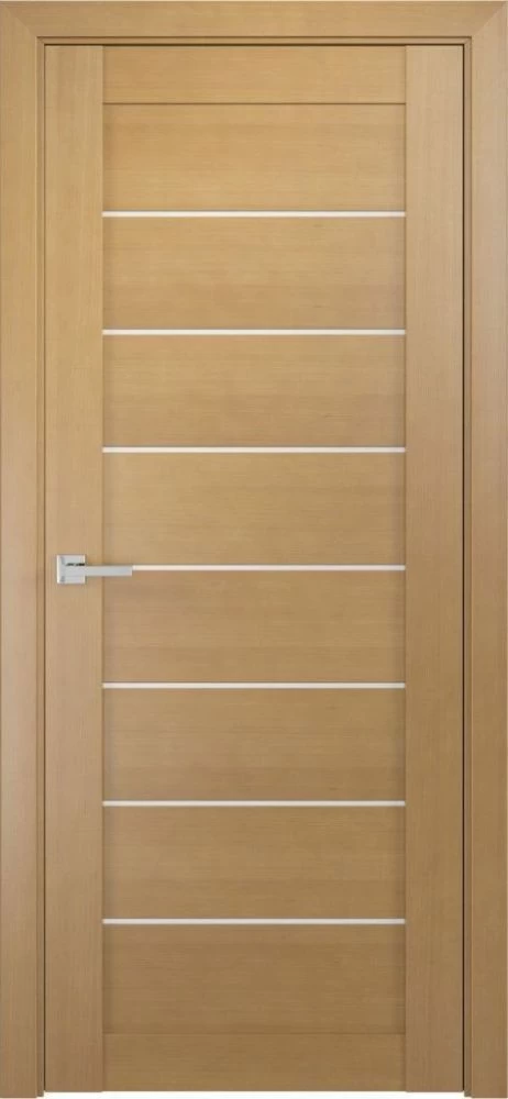 Фото Межкомнатная дверь ЛУ-7 орех (стекло сатинат, 900x2000)