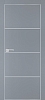 Межкомнатная дверь PX-2  AL кромка с 4-х ст. Серый матовый
