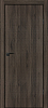 Межкомнатная дверь P-1 кромка ABS черная c 4-х ст. Дуб темный
