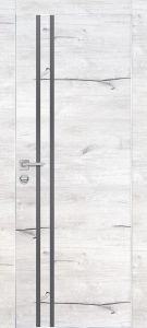 Межкомнатная дверь PX-11  AL кромка с 4-х ст. Дуб арктик