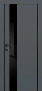 Межкомнатная дверь PX-10 черная кромка с 4-х ст. Графит