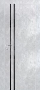 Межкомнатная дверь PX-11  AL кромка с 4-х ст. Серый бетон